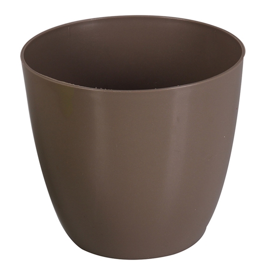 Picture of Puķu pods Ella plastmasas spīd. 18cm pelēks