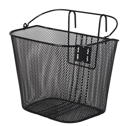 Attēls no Velo grozs metāla, uzkarinams uz stūres, melns