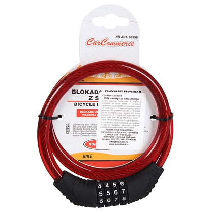 Picture of Velo saslēdzējs ar šifra atslēgu, 65cm, diametrs 10mm