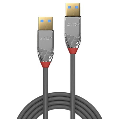 Picture of Lindy 36628 USB cable 3 m USB 3.2 Gen 1 (3.1 Gen 1) USB A Grey