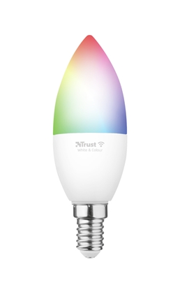 Attēls no LED spuldze Trust Smart WiFi LED Candle E14 White & Colour
