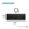 Picture of HP 125 USB Wired Keyboard, Sanitizable - Black - EST