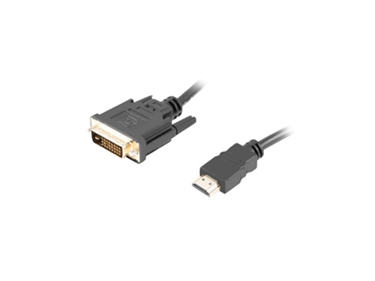 Picture of Lanberg CA-HDDV-20CU-0018-BK video cable adapter 1.8 m HDMI Type A (Standard) DVI-D Black
