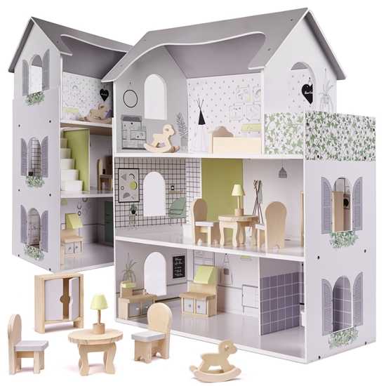 Изображение RoGer Wooden Doll House 70cm