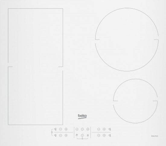Picture of Beko HII64200FMTW hob White Built-in 60 cm Zone induction hob 4 zone(s)