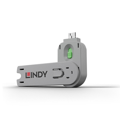 Изображение Lindy USB Type A Port Blocker Key, green