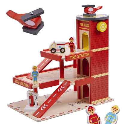 Picture of Lulilo Children's Wooden Parking Fire Station