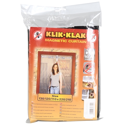 Attēls no Insektu tīkls ar magnētu 110/120/130x220cm balts