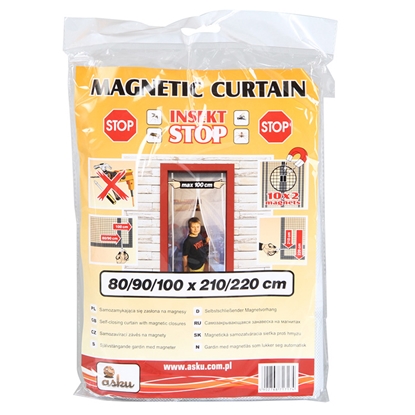 Attēls no Insektu tīkls ar magnētu 80/90/100x220cm Balts