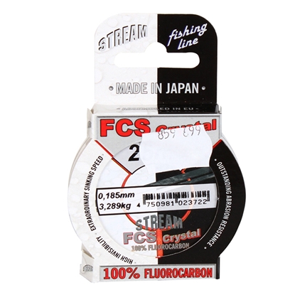 Obrazek Aukla Fluorokarbona FCS CRYSTAL 25m, 0.185mm