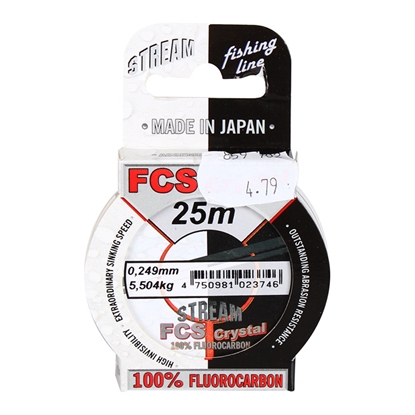 Obrazek Aukla Fluorokarbona FCS CRYSTAL 25m, 0.249mm