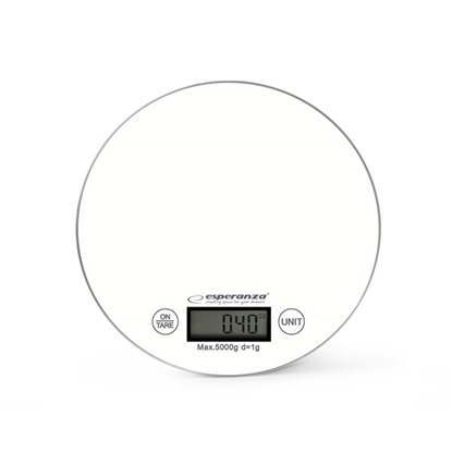 Attēls no Esperanza EKS003W Electronic Kitchen Scale White Round