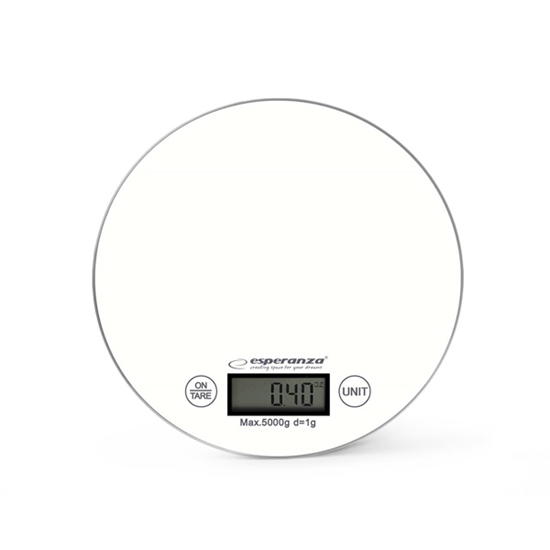 Picture of Esperanza EKS003W Electronic Kitchen Scale White Round