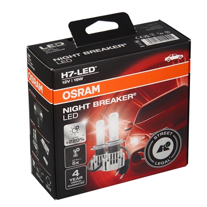 Attēls no Autospuldzes H7 Osram Night Breaker LED 16W 12V 2gab. GEN2