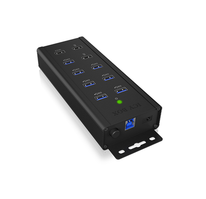 Picture of ICY BOX IB-HUB1703-QC3 USB 3.2 Gen 1 (3.1 Gen 1) Type-B 5000 Mbit/s Black