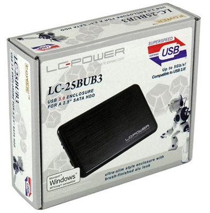 Attēls no 6cm SATA USB3 LC-Power Alu black