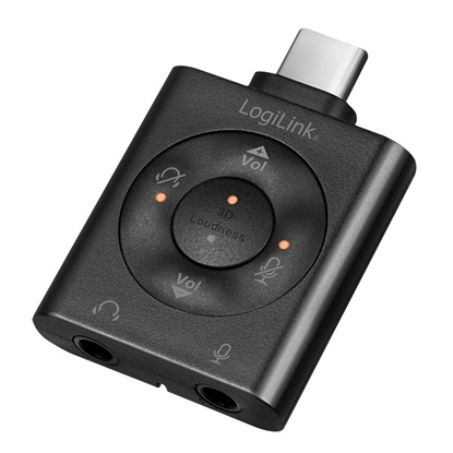 Изображение Adapter audio USB-C/M do 2xjack 3.5mm 7.1 