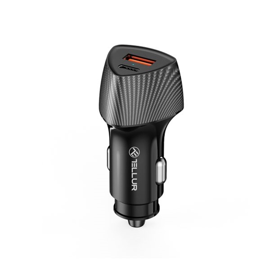 Picture of Tellur FCC10 car charger 38W, 6A (PD20W + QC3.0) black