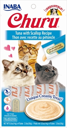 Изображение INABA Churu Tuna with scallops - cat treats - 4x14 g