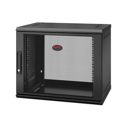 Attēls no APC NetShelter WX 9U Single Hinged Wall-mount Enclosure 400mm Deep. Wall mounted rack Black
