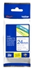Picture of Brother labelling tape TZE-253 white/blue 24 mm