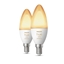 Attēls no Philips Hue LED Lamp E14 2-Pack 5,2W 470lm White Ambiance