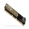 Изображение PCEM2-1U Adapter wewnętrzny PCIe x16/x8/x4, M.2 NVMe M-key slot, 1U
