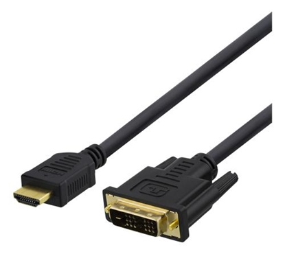 Изображение Kabel Deltaco HDMI - DVI-D 5m czarny (HDMI-115D)