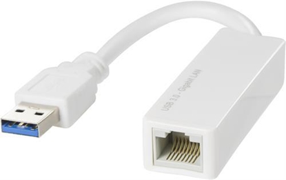 Picture of Adapter USB Deltaco USB - RJ45 Biały  (USB3-GIGA4)