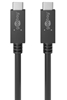 Picture of Wentronic 49252 USB cable 0.5 m USB 3.2 Gen 2 (3.1 Gen 2) USB C Black