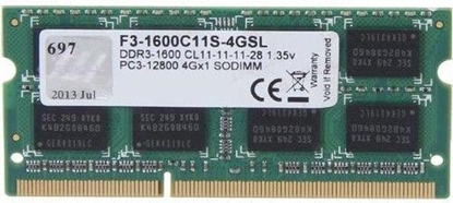 Attēls no NB MEMORY 4GB PC12800 DDR3/SO F3-1600C11S-4GSL G.SKILL