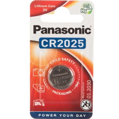Attēls no Panasonic CR2025-1BB Blister Pack 1pcs.