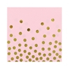 Picture of Salvetes 33cm Pink-Gold Dots 12gab.