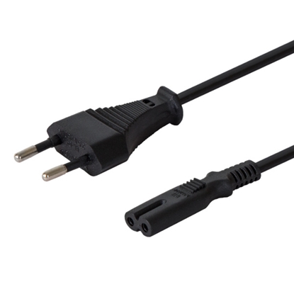 Picture of Savio CL-100 power cable Black 1.8 m IEC Type E (3.4 mm, 3.1 mm) IEC C7