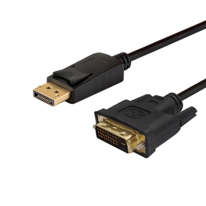 Attēls no Savio CL-106 video cable adapter 1.8 m DisplayPort DVI Black