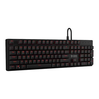 Picture of Savio Tempest RX FULL keyboard USB Outemu RED QWERTY US Black, Red