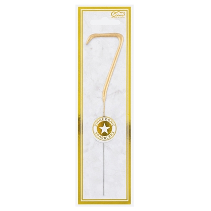 Picture of Tortes svecīte cipars 7 dzirkstošas uz kociņa