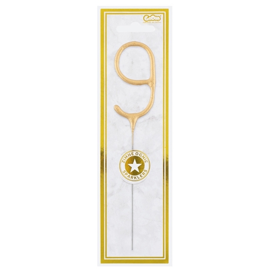 Picture of Tortes svecīte cipars 9 dzirkstošas uz kociņa