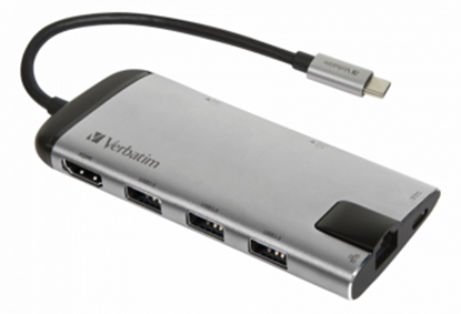Attēls no Verbatim USB-C Multiport hub HDMI LAN USB SD MicroSD