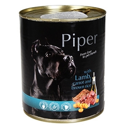 Изображение Barība suņiem Piper jērs, burkāni, brūnie rīsi 800g