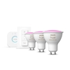 Изображение Philips Hue White and colour ambience Starter kit: 3 GU10 smart spotlights + dimmer switch