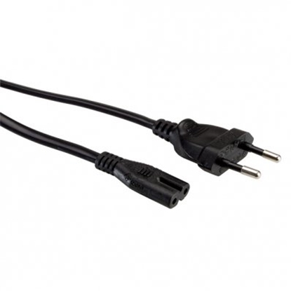 Attēls no VALUE Euro Power Cable, 2-pin, black, 3.0 m