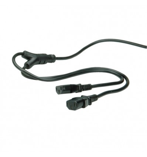 Picture of VALUE Y-Power Cable, 2x straight IEC Connector 2 m