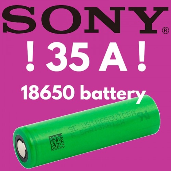Изображение 18650 VTC5A litija akumulators VTC5*A* 35A 3.7V Sony Murata 2600 mAh iepakojumā 1 gb.