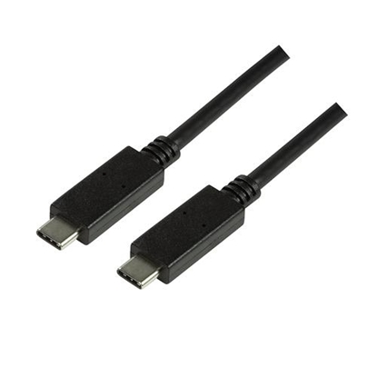 Attēls no Kabel USB LogiLink USB-C - USB-C 1 m Czarny (CU0129)