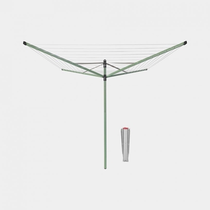 Obrazek BRABANTIA rotējošs veļas žāvētājs, 50m, met.stipr+pārv+soma, Leaf Green