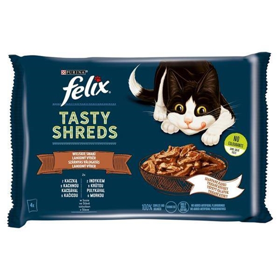 Picture of FELIX Tasty Shreds with duck and turkey - 4x 80g