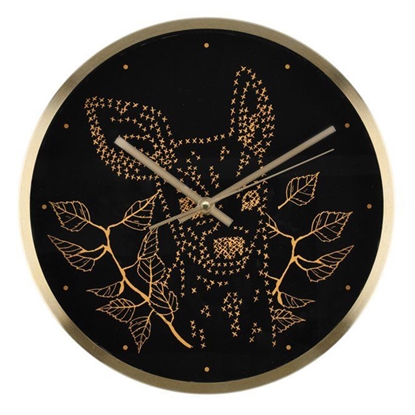 Picture of Pulkstenis sienas Ivana Helsinki Bambi 30cm melns slīd.