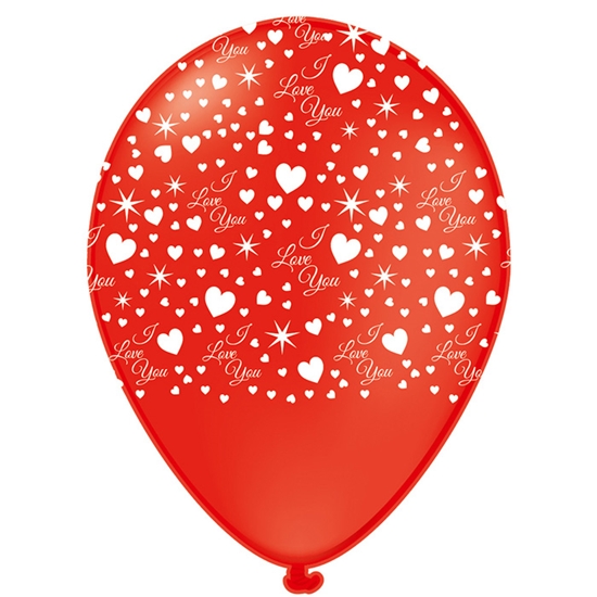 Изображение Baloni ar sirsniņām, sarkani 5gab.