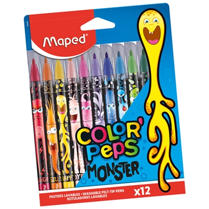 Attēls no Flomasteri Maped Monster 2.8mm 12-krāsas
